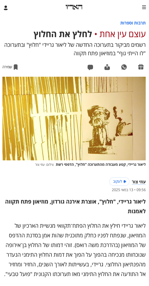 Haaretz by Uozi Zur